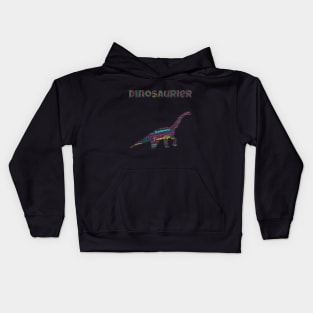 Lesen lernen mit einem Brachiosaurus Dinosaurierer Kids Hoodie